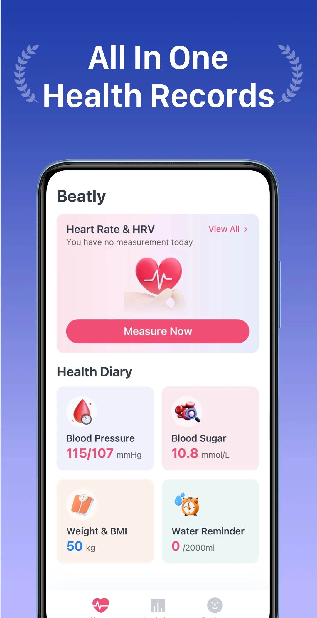 Beatly: Blood Pressure & Sugar screenshot